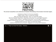 Tablet Screenshot of collegemoviefestival.com